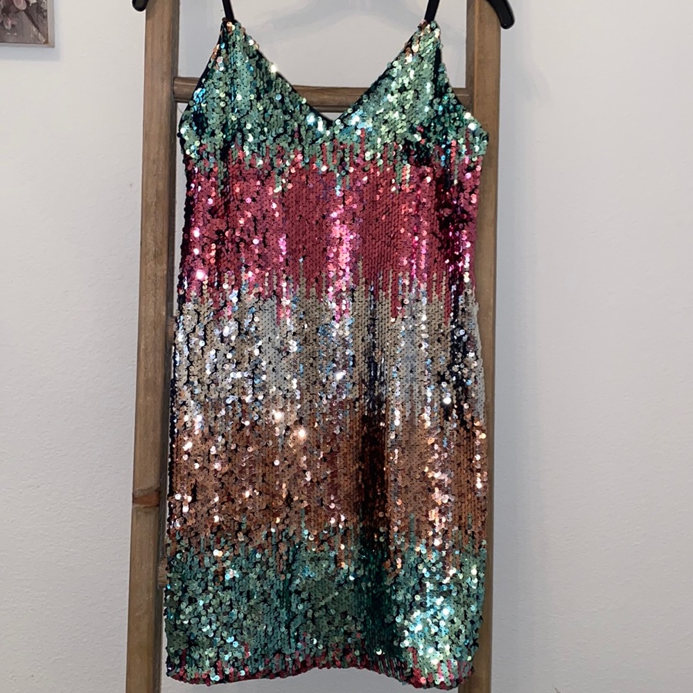 Express sequin dress